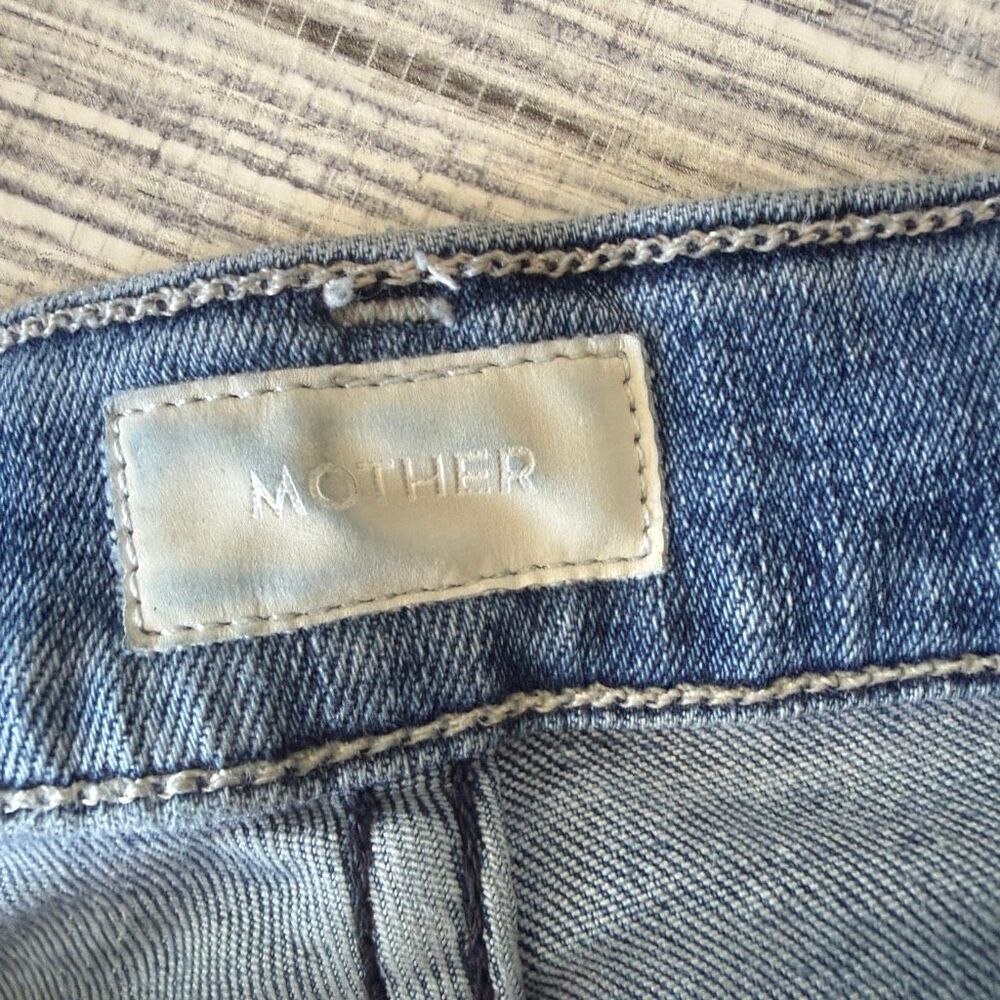 MOTHER The Pixie Insider Ankle Crop Jeans Medium Wash 27 - Picture 5 of 10